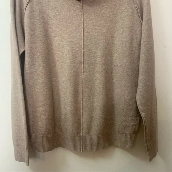 New Elan Nordstrom’s Mauve Ribbed Knit Pullover Hooded Soft Sweatshirt - Picture 7 of 12